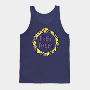 Nonbinary Pride They Them Pronouns Ouroboros Snake Tank Top